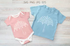 Umbrellas paper cut SVG, EPS, PNG, JPG Product Image 3