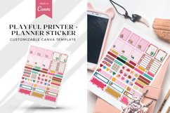 Playful Printed Planner Sticker, Canva Template Product Image 1