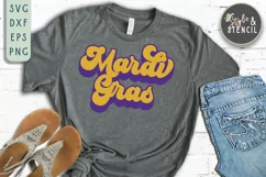 Mardi Gras Retro SVG - PNG, DXF, SVG, EPS, Cut File Product Image 1