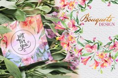 Beautiful alstroemeria Bouquets Watercolor png Product Image 2