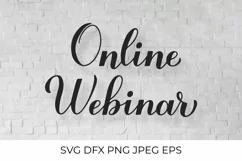 Online webinar calligraphy lettering SVG, PNG, vector EPS 10 Product Image 1