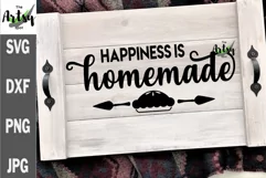 Happiness is Homemade, Noodle board svg, Noodle board decal Product Image 2