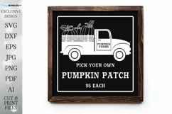 Pick Your Own Pumpkin - Truck - Autumn Farmhouse Sign Product Image 2