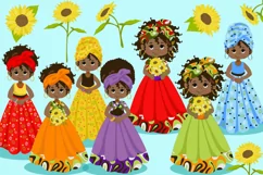 African American Fashion girls clipart Product Image 4