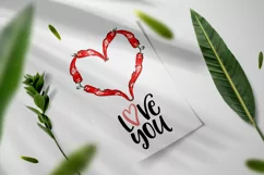 Valentine pepper Heart Clipart. Love Png Product Image 5