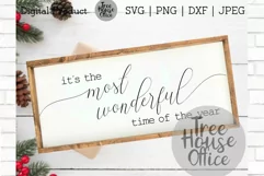 Most Wonderful Time of the Year SVG, Christmas Song Quote Product Image 1