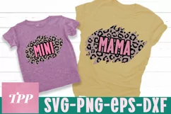 Mommy and Mini SVG, Mom matching shirts svg, Leopard svg Product Image 1