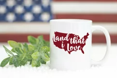 Land that I Love SVG Cut File - Patriotic SVG DXF EPS PNG Product Image 4