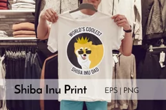World's coolest shiba inu dad - funny Japanese dog print Product Image 1