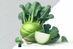 Kohlrabi Fresh Vegetable Transparent background Product Image 1