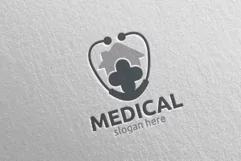 House Cross Medical Hospital Logo Design 118 Product Image 5