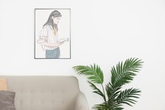 Art Print | Wall art Woman standing and reading a book Product Image 10