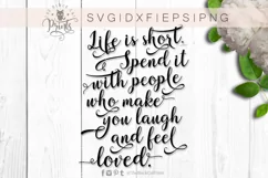 Life is short - Inspirational quote SVG DXF PNG EPS Product Image 5