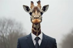 Business giraffe in suit looking confident Product Image 1