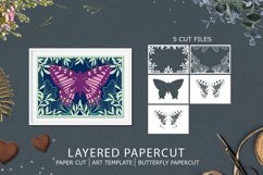 3D paper / Butterfly Papercut / Butterfly layered paper cut Product Image 1