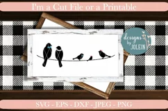 Birds on a wire SVG, DXF, PNG Product Image 1