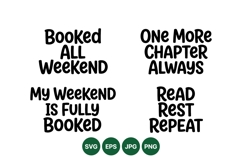 Hand Lettered Reading Weekend Quote Designs Product Image 1