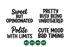 Bold Sassy Quote Typography Clipart Design Product Image 1