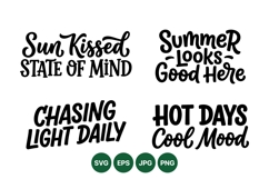 Hand Lettered Summer Quote SVG Files Product Image 1