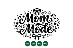 Motherhood Mom Mode Hand Lettering Clipart Design Product Image 1