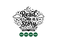 Hand Drawn Read Me A Story Clipart Design Product Image 1