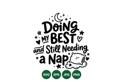 Hand Lettered Motivational Nap Quote Illustration Product Image 1