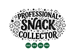 Funny Professional Snack Collector Typography Design Product Image 1