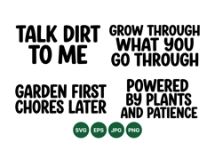 Funny Gardening Quotes SVG Typography Design Product Image 1