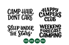 Hand Lettered Camping Quote SVG Designs For Outdoors Product Image 1