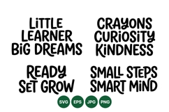 Hand Lettered Kid Learning Phrases SVG Cut Files Product Image 1