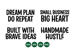 Inspirational Business Quotes SVG Clipart Design Product Image 1