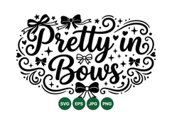 Pretty In Bows SVG Cut File For Crafts Product Image 1