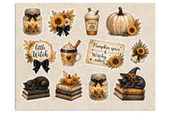 Magic Autumn. Stickers design PNG Product Image 2
