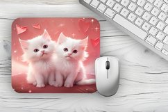 Cute Cat Mousepad Sublimation Design, Animal Mousepad PNG Product Image 1