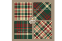 Classic Christmas Plaid Digital Papers Product Image 4