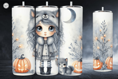 4 Cute Halloween Tumbler Wrap Sublimations, 20 oz Product Image 4