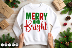 Merry And Bright SVG for Family Gifts and Holiday Crafts Product Image 4