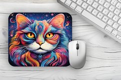 flower cat Mousepad PNG, Animal Mousepad Sublimation Designs Product Image 1
