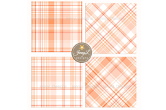 Pastel Peach Plaid Digital Papers Product Image 5