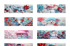 100 Christmas Mug Wrap Bundle, 3D Snowman Sublimation PNG Product Image 20