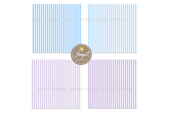 Pastel Stripes Digital Papers, Pastel Colored Background Product Image 4