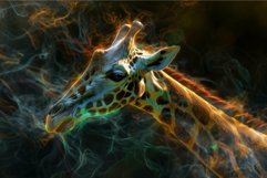 Expressive Giraffe head. Generate Ai Product Image 1