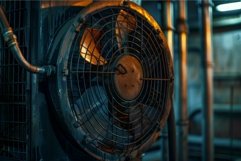 Industrial fan cooling system operating in factory Product Image 1