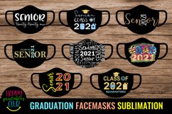 Graduation 2021 Face Masks Sublimation- Graduation Facemask Product Image 1