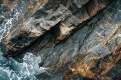 Rough Black Stone Background Wallpaper Product Image 1