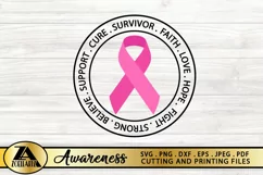 Breast Cancer SVG PNG EPS DXF Awareness SVG Pink Ribbon SVG Product Image 7