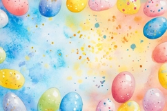 Easter eggs watercolour background Product Image 1