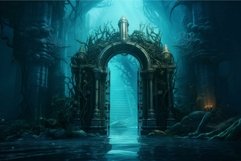 Mystical underwater gateway in enchanted forest Product Image 1