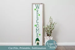 St. Patricks Gnome Welcome Sign SVG, Sublimation, Printable Product Image 2