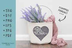 Pattern Heart - SVG EPS DXF PNG PDF JPG Cutting File Product Image 3